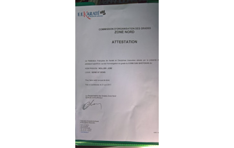 Passage de grade 5ème dan